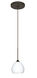 Tay Tay 1 Light Bronze Pendant Ceiling Light in Opal Matte Glass, Halogen