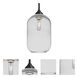 Omega 12 1 Light Black Stem Pendant Ceiling Light