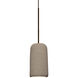 Glide LED Bronze Cord Pendant Ceiling Light in Tan Concrete