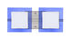 Alex LED 15 inch Satin Nickel Vanity Wall Light in Opal/Blue Glass