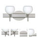 Palla LED 15 inch Satin Nickel Vanity Wall Light in Opal Matte Glass