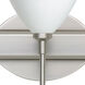Domi LED 23 inch Satin Nickel Vanity Lighting Wall Light in White Glass