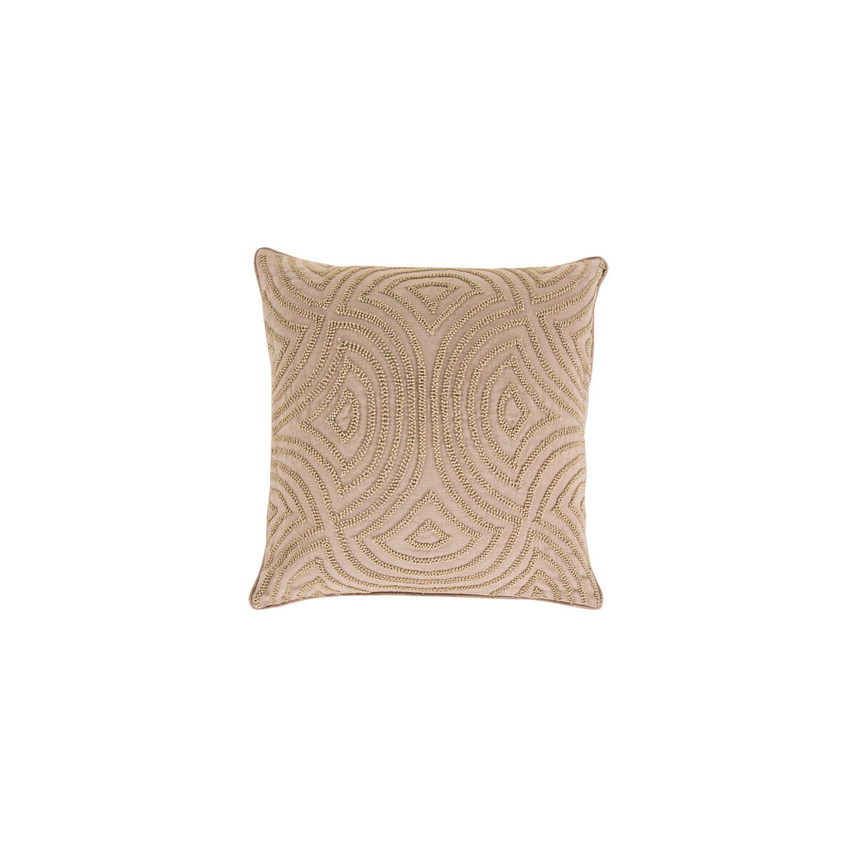 Skinny Dip 18 X 18 inch Taupe and Ivory Throw Pillow
