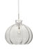 Pinta 1 Light Satin Nickel Pendant Ceiling Light in Clear Pinta Glass
