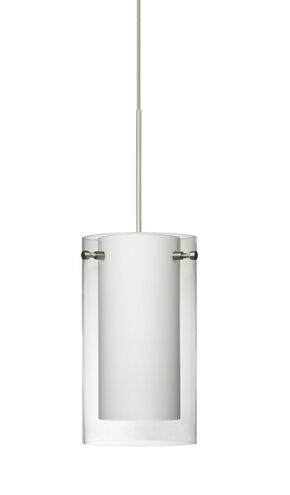 Pahu 1 Light Satin Nickel Pendant Ceiling Light in Incandescent