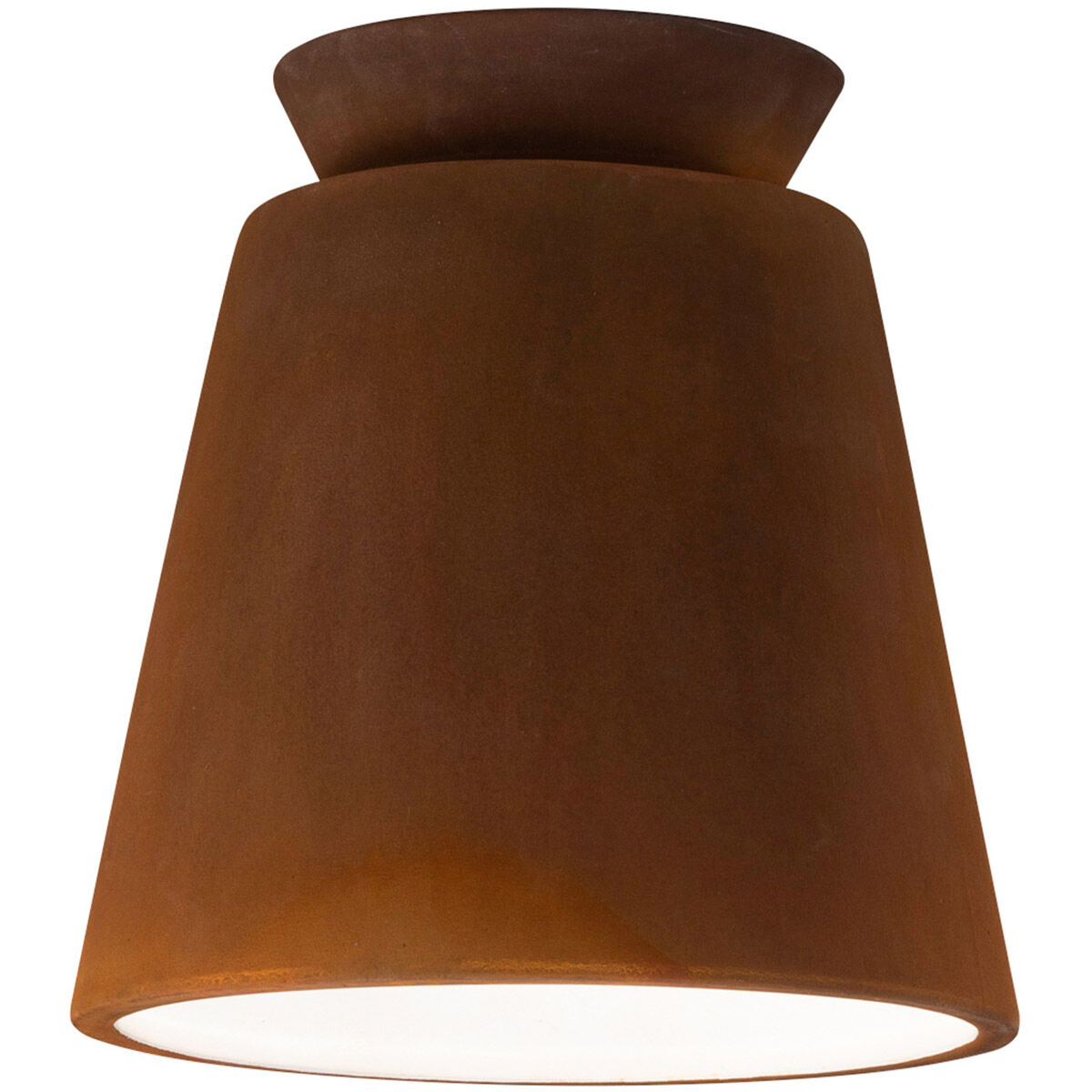 Radiance Collection 1 Light 7.5 inch Real Rust Outdoor Flush-Mount