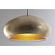 Brio LED Bronze Pendant Ceiling Light in Gold Foil Glass