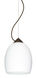 Lucia 1 Light Bronze Pendant Ceiling Light in Opal Matte Glass, Incandescent