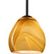 Bolla 1 Light Black Stem Pendant Ceiling Light