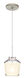 Pica 6 1 Light Satin Nickel Pendant Ceiling Light in Halogen, White Sand Glass