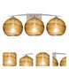Jilly 3 Light 25.25 inch Satin Nickel Vanity Light Wall Light in Amber Glass