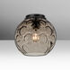 Bombay 1 Light 9.8 inch Black Flush Mount Ceiling Light