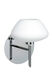 Peri 1 Light 5 inch Chrome Mini Sconce Wall Light in Halogen, Opal Matte Glass