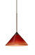 Kona LED Bronze Pendant Ceiling Light in Sunset Glass