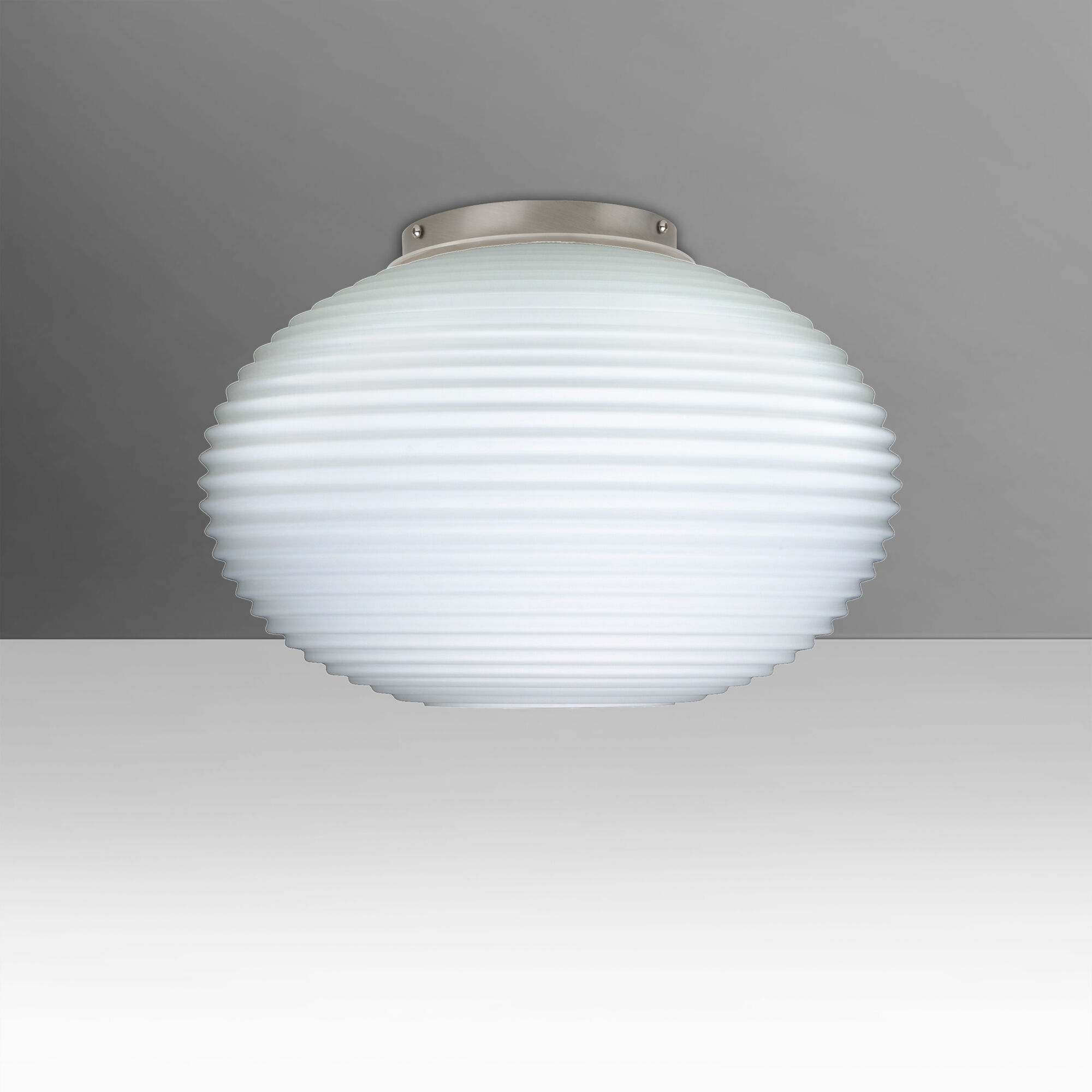 Pape 12 1 Light 11.75 inch Satin Nickel Semi-Flush Mount Ceiling Light