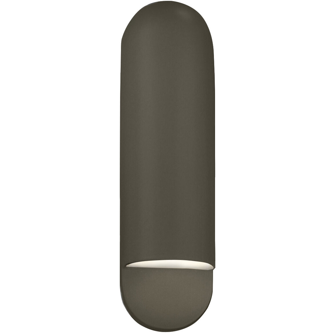 Ambiance Collection - Capsule 1 Light 20 inch White Crackle Outdoor Wall Sconce in Replaceable Bulb, 4D x 20H, Form+Finish+Function