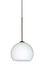 Palla LED Bronze Pendant Ceiling Light in Opal Matte Glass