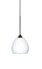 Tay Tay 1 Light Bronze Pendant Ceiling Light in Opal Matte Glass, Halogen