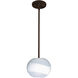 Luna 1 Light Bronze Stem Pendant Ceiling Light