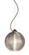 Kristall 8 LED Bronze Pendant Ceiling Light in Smoke Glass