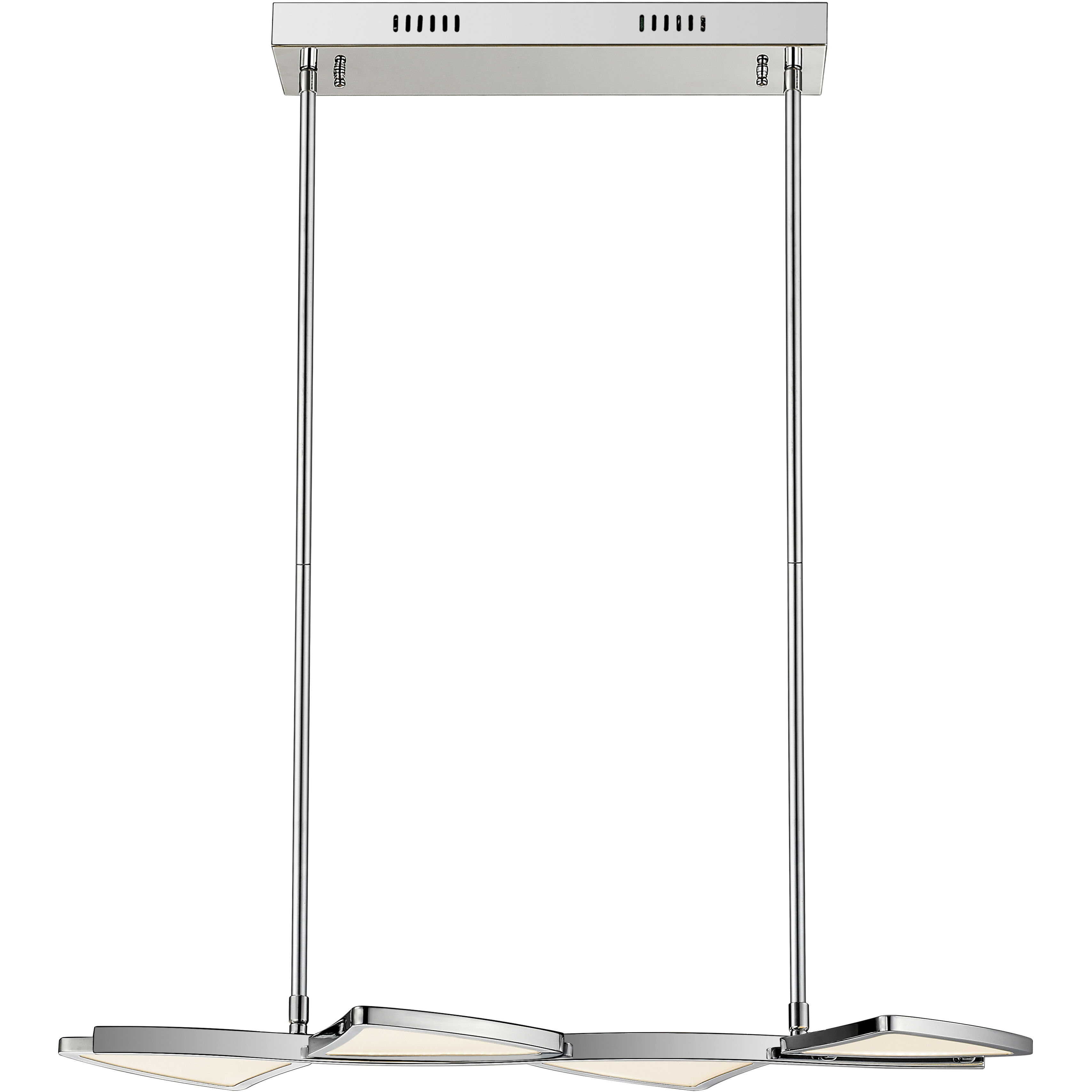 Aeon LED 28 inch Chrome Linear Chandelier Ceiling Light in 6.25