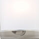 Celtic 2 Light 15 inch Satin Nickel Vanity Wall Light in Opal Glossy/Clear Glass, Incandescent