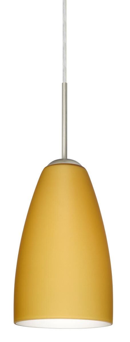 Besa Lighting Riva 9 LED 5 inch Satin Nickel Pendant Ceiling Light in Vanilla Matte Glass 1JT-1511VM-LED-SN - Open Box