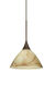 Domi LED Bronze Pendant Ceiling Light in Mocha Glass