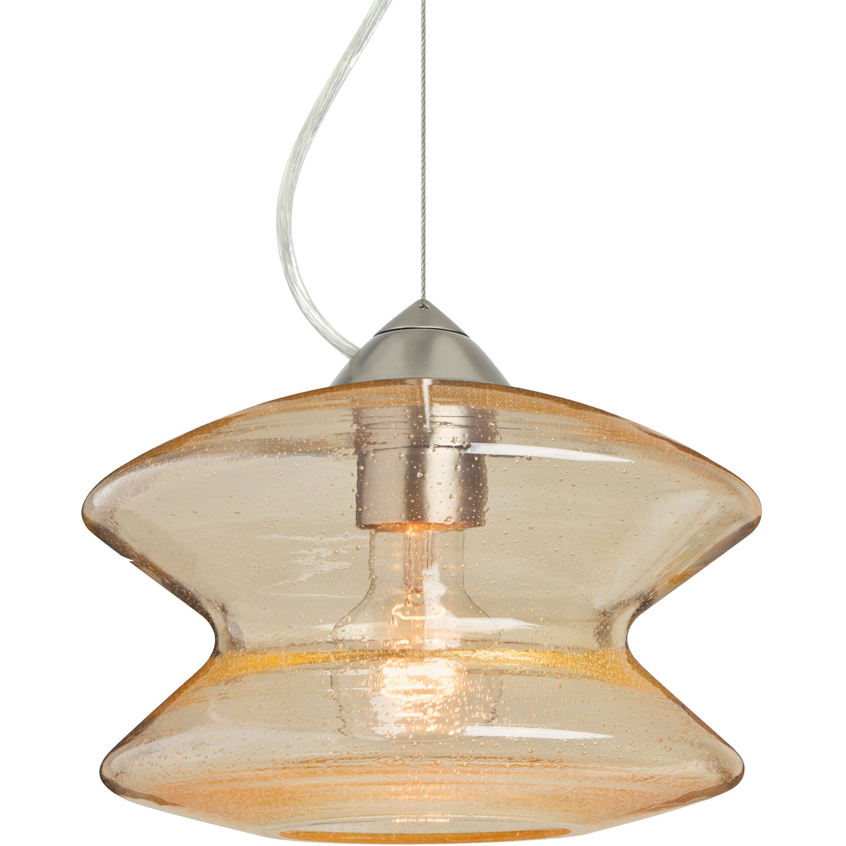 Zen 1 Light Satin Nickel Cable Pendant Ceiling Light