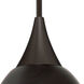 Divi 1 Light Bronze Cord Pendant Ceiling Light in Incandescent
