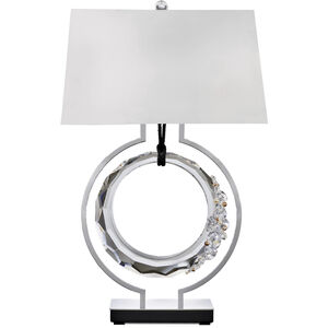 Forever Serenity 29.6 inch 7.00 watt Polished Chrome Table Lamp Portable Light in Black Rope, Black Rope