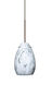 Pera 6 1 Light Bronze Pendant Ceiling Light in Incandescent, Marble Grigio Glass