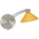 Kona 1WW 14 inch 50 watt Satin Nickel Swing Arm Sconce Wall Light