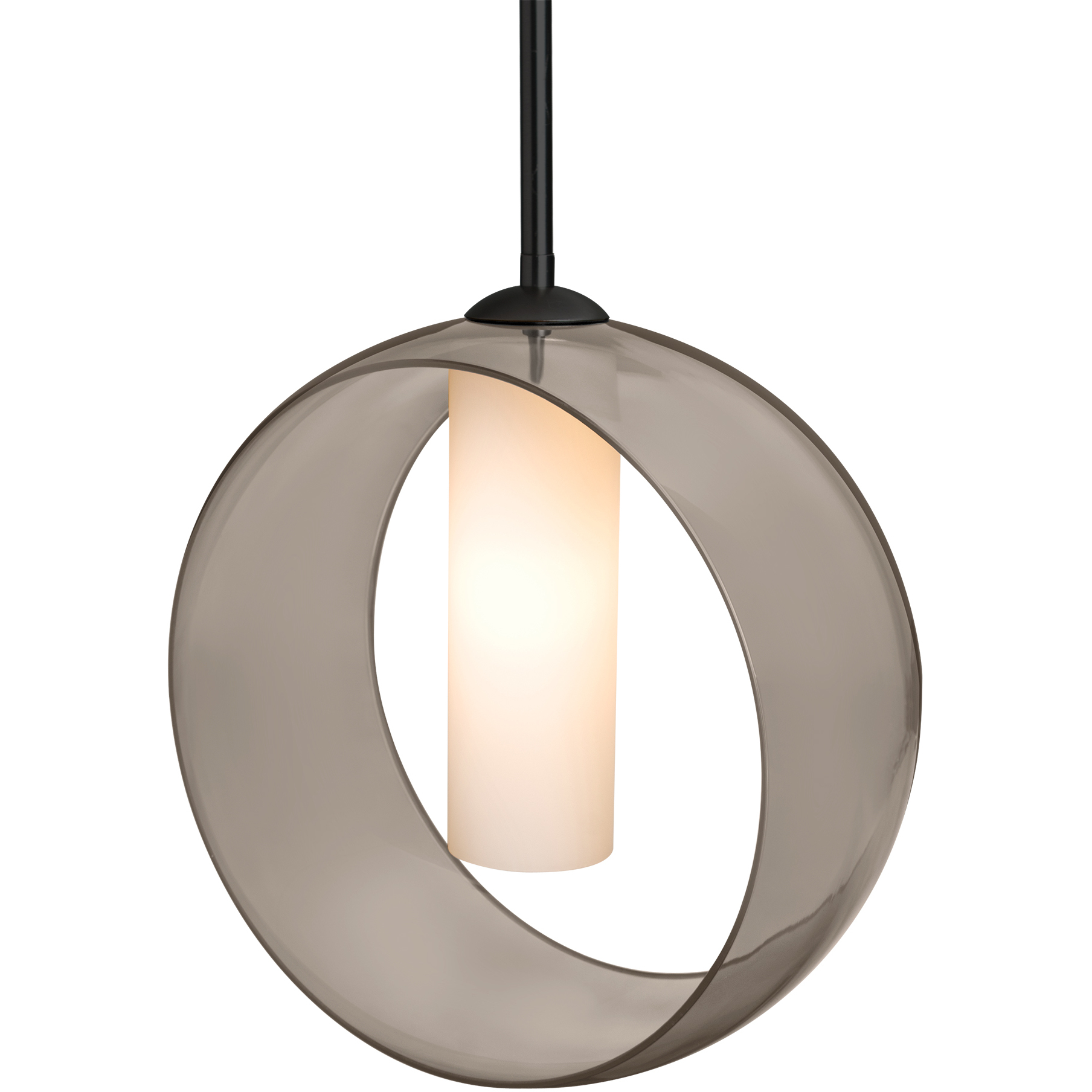 Plato 1 Light Black Stem Pendant Ceiling Light