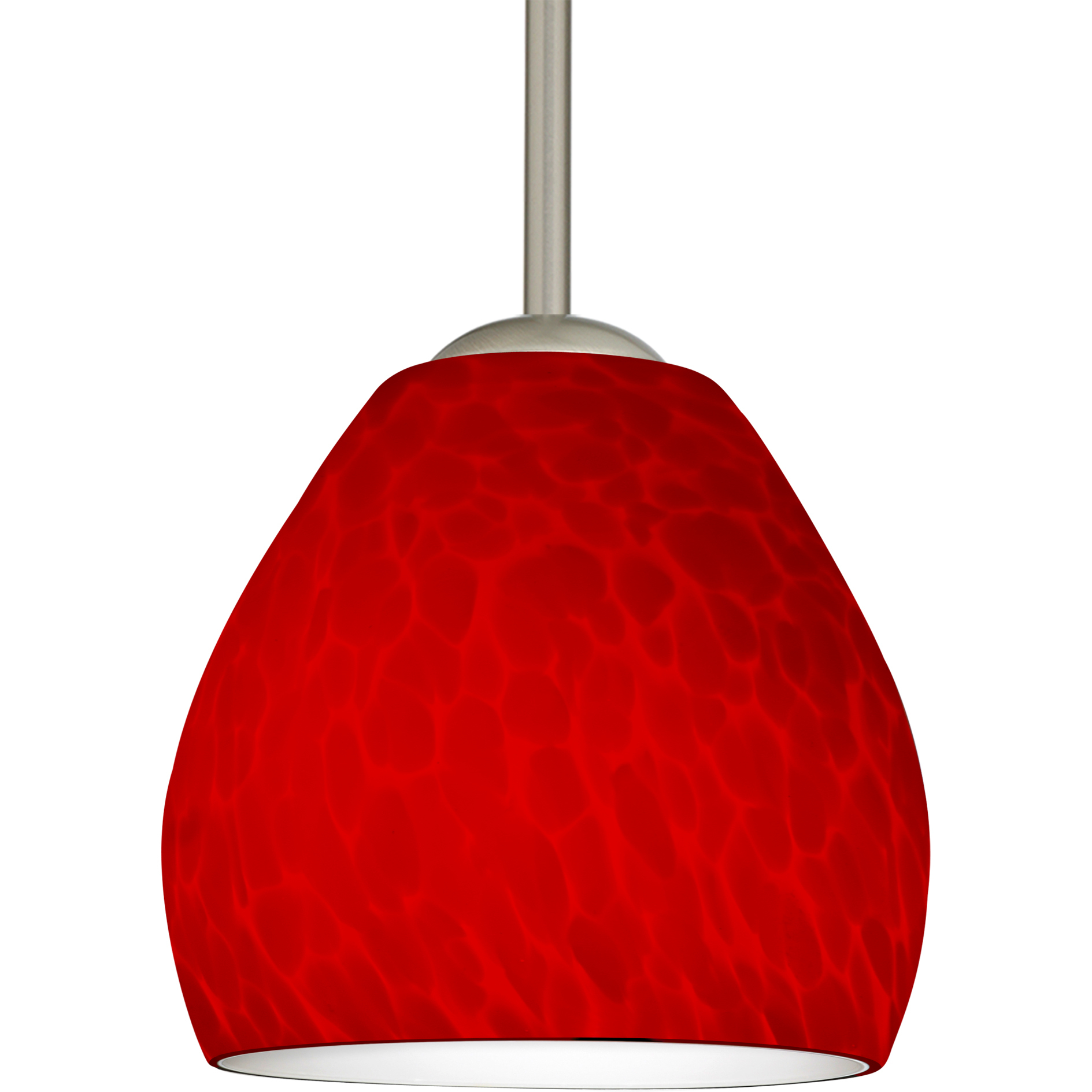 Bolla 1 Light Satin Nickel Stem Pendant Ceiling Light