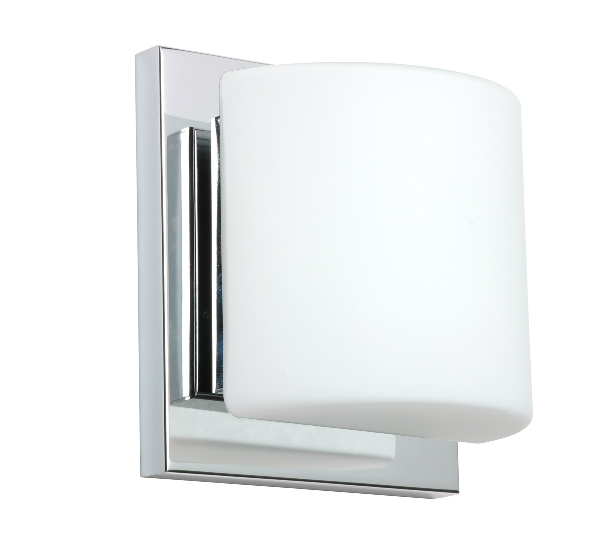 Paolo 1 Light 5 inch Chrome ADA Mini Sconce Wall Light in Halogen, Opal Matte Glass