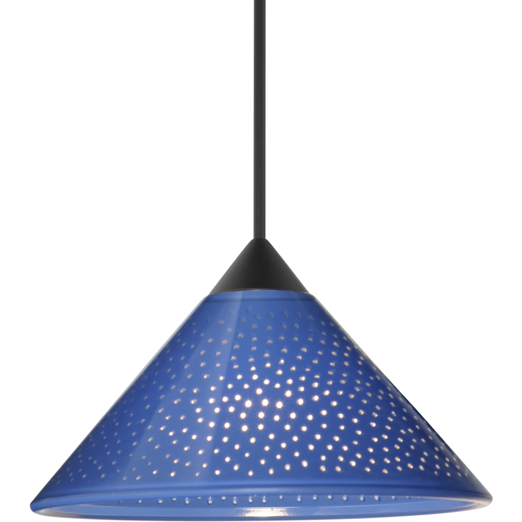 Kona 1 Light Black Cord Pendant Ceiling Light