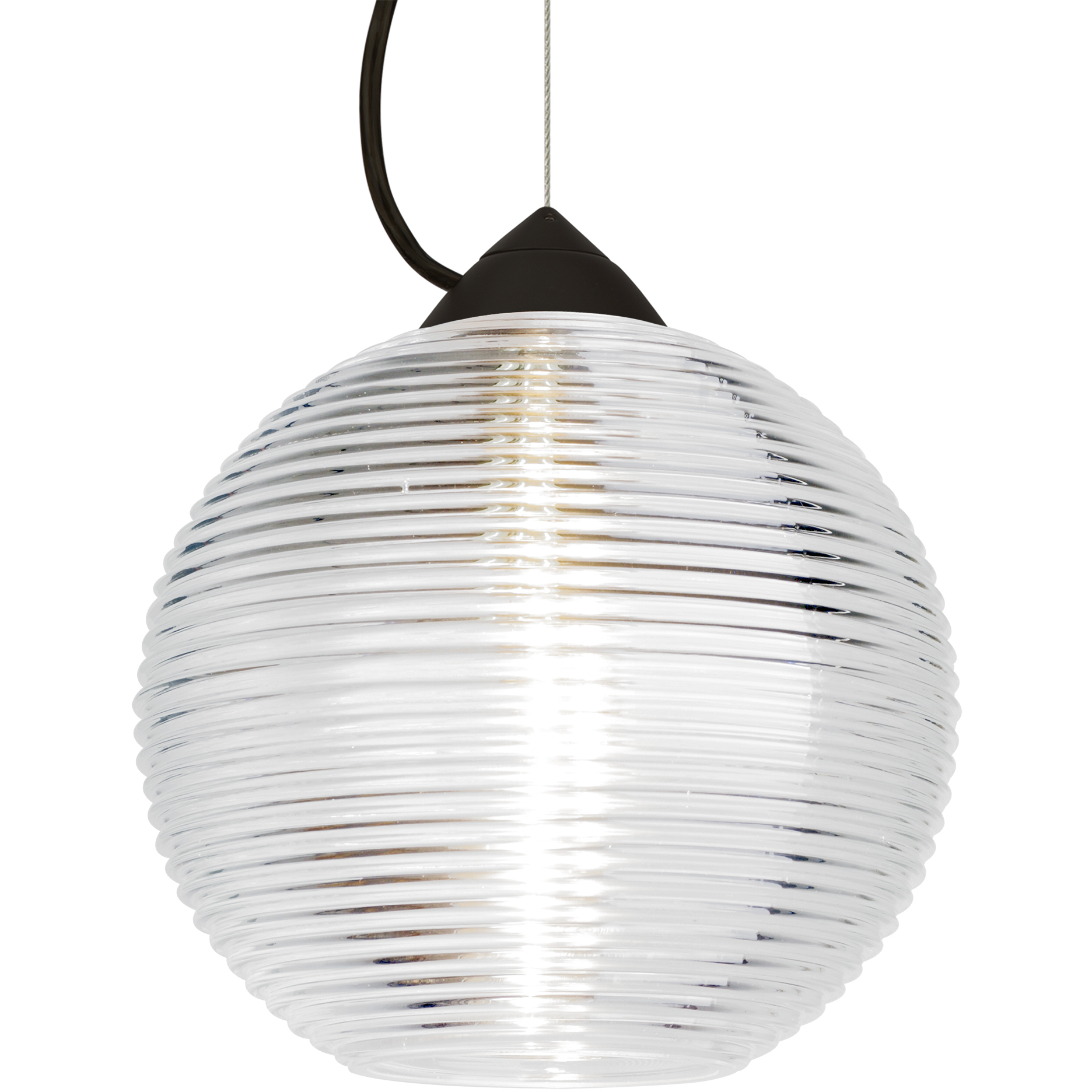 Kristall 8 1 Light Black Cord Pendant Ceiling Light