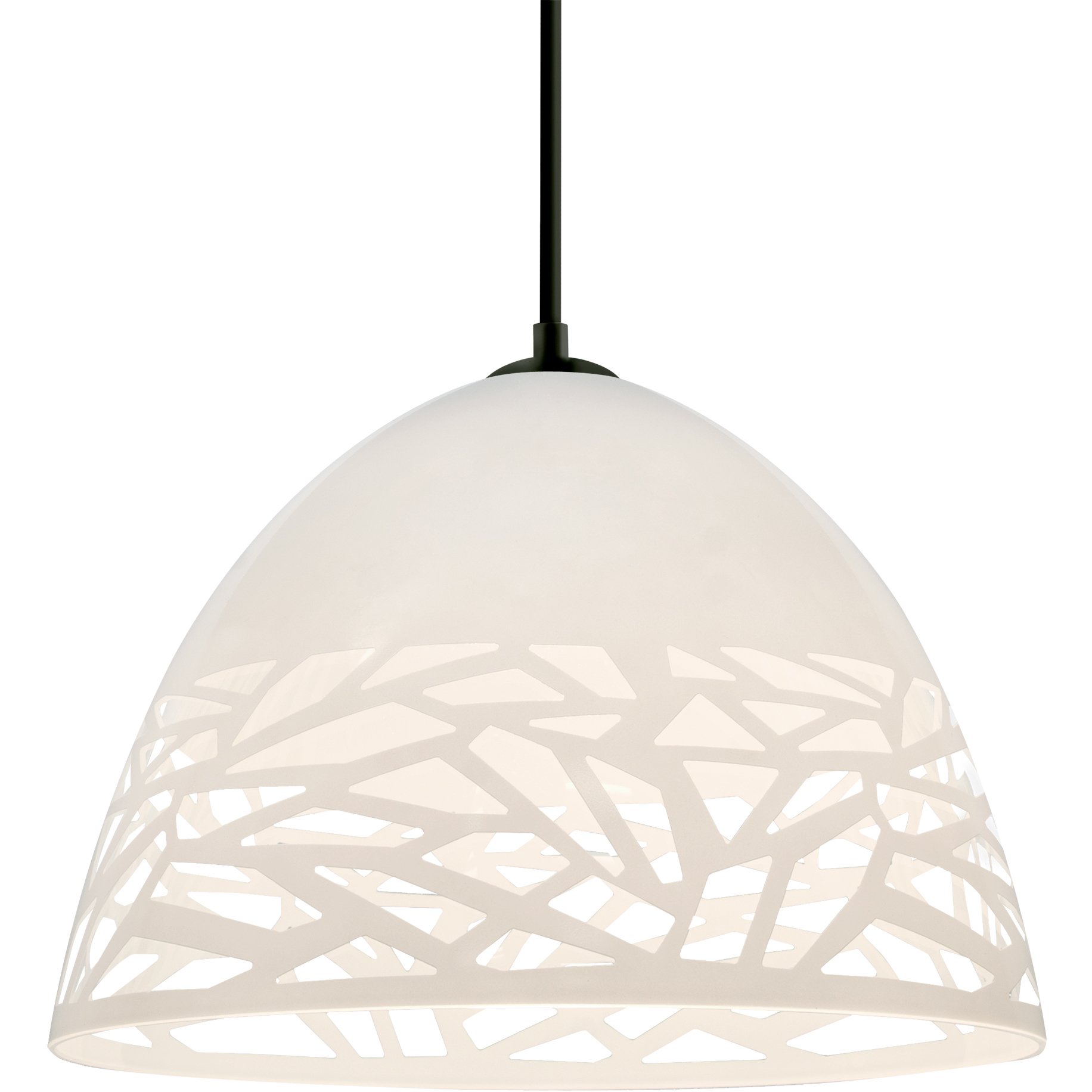 Kiev 1 Light Black Cord Pendant Ceiling Light