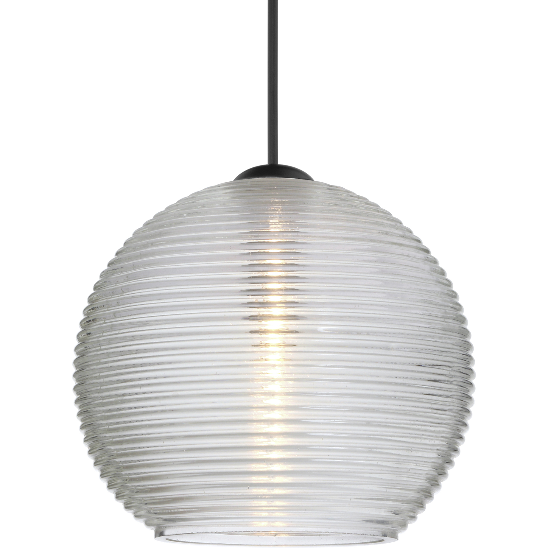 Kristall 6 LED Black Cord Pendant Ceiling Light