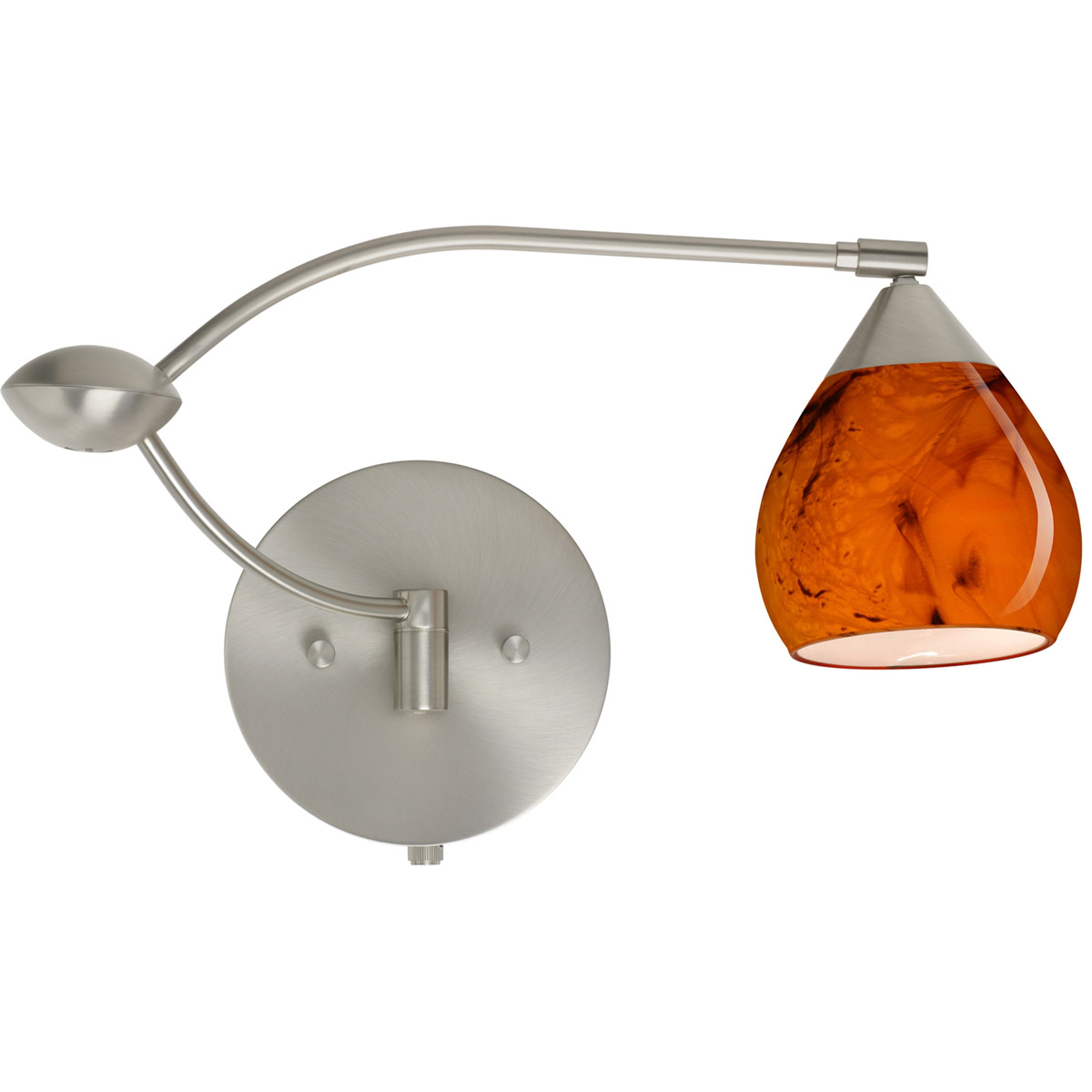 Besa Lighting 1WU5605HBSN Tay Tay 1WU 20 inch 50 watt Satin Nickel