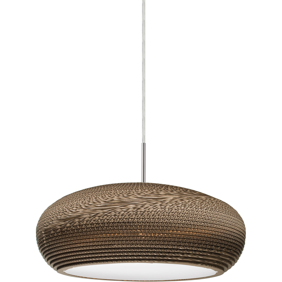 Venus LED Satin Nickel Cord Pendant Ceiling Light