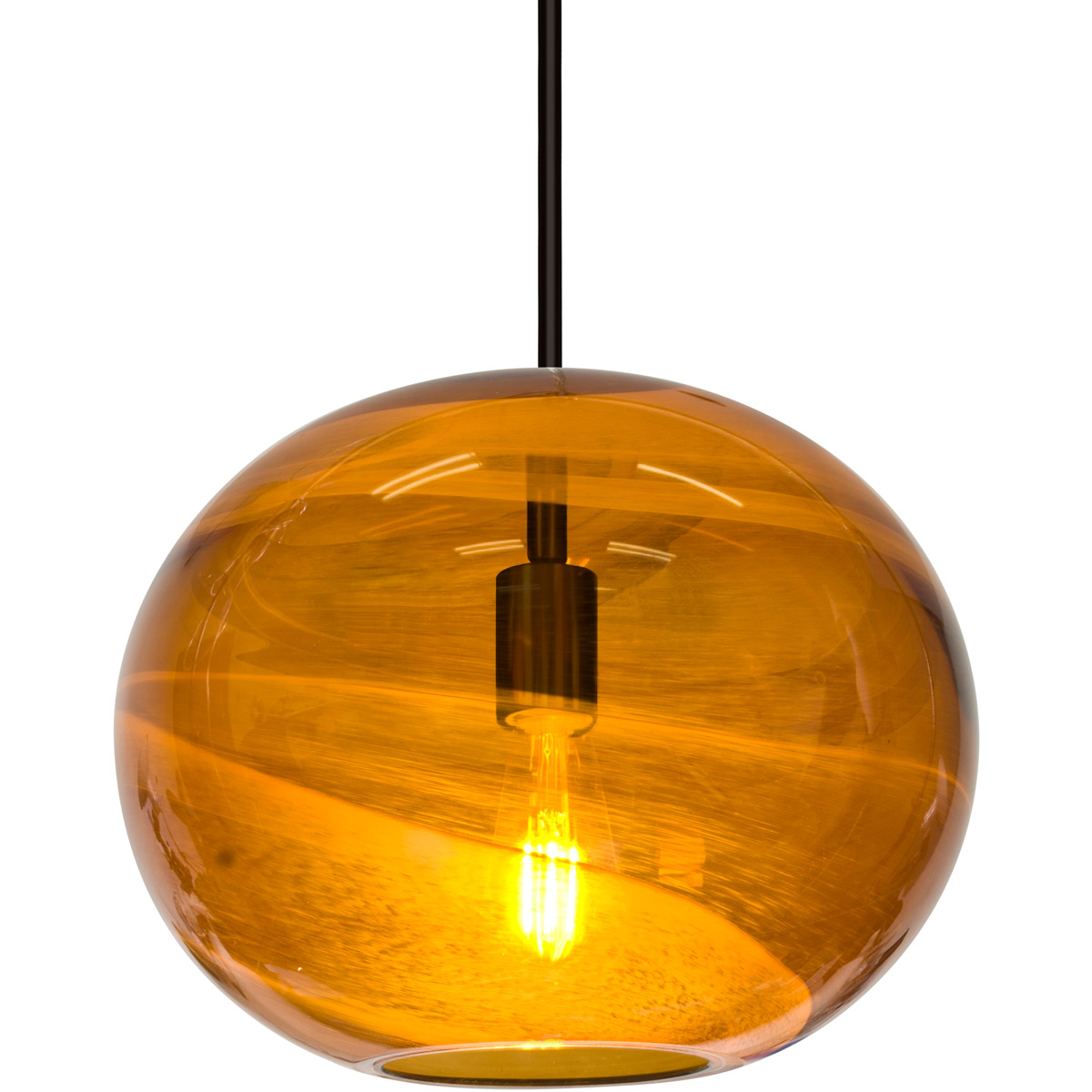 Geno 1 Light Black Pendant Ceiling Light