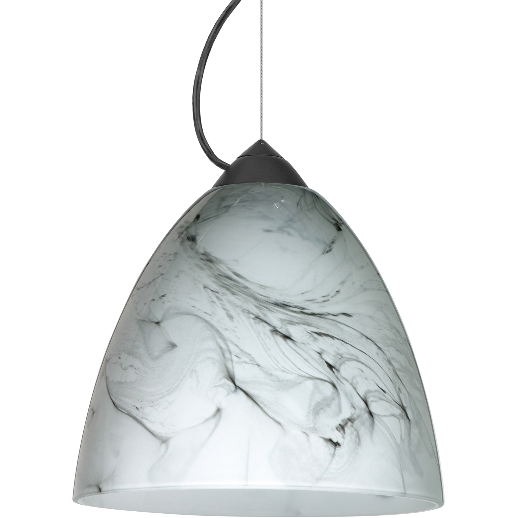 Vila 1 Light Black Cord Pendant Ceiling Light