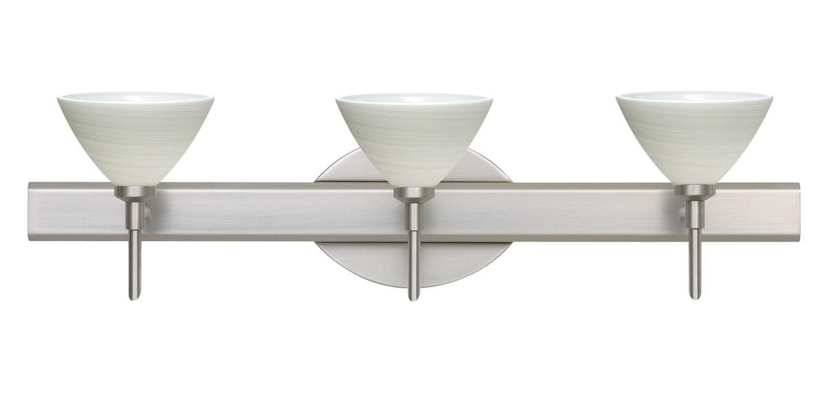 Besa Lighting 3SW-1743KR-LED-SN Domi LED 23 inch Satin Nickel Vanity ...