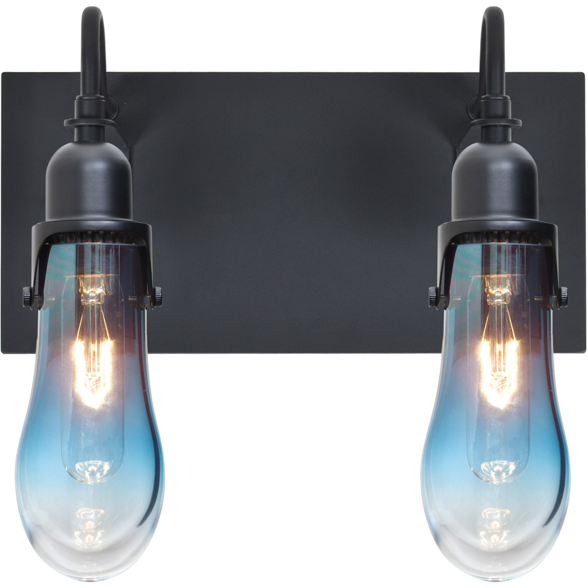 Wish 2 Light 12 inch Black Vanity Light Wall Light