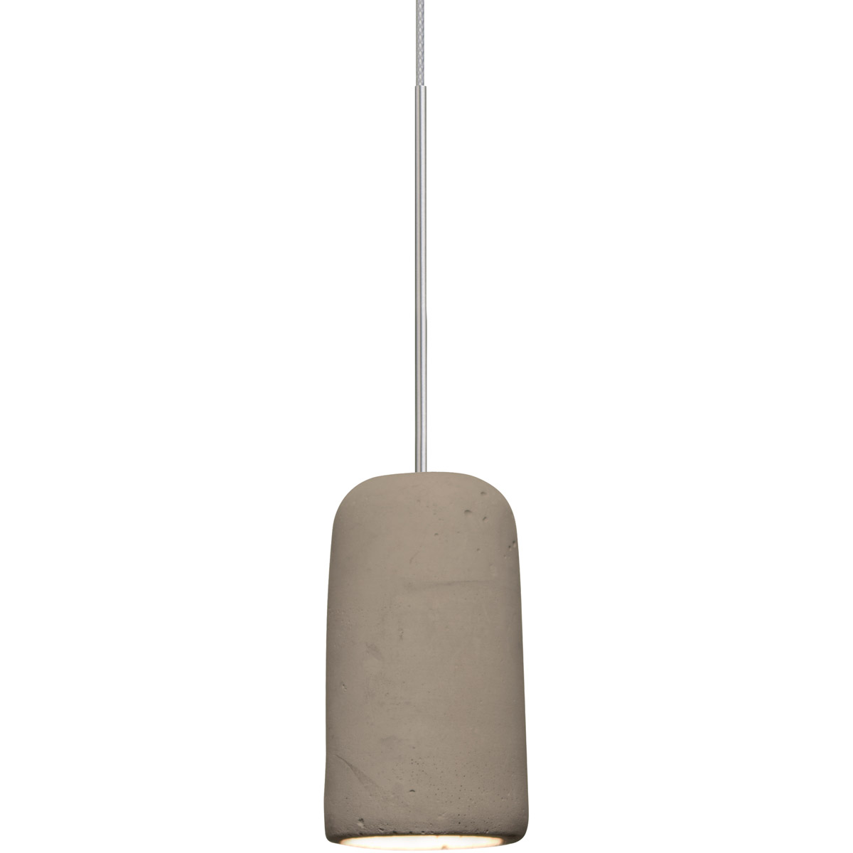 Glide LED Satin Nickel Cord Pendant Ceiling Light in Tan Concrete
