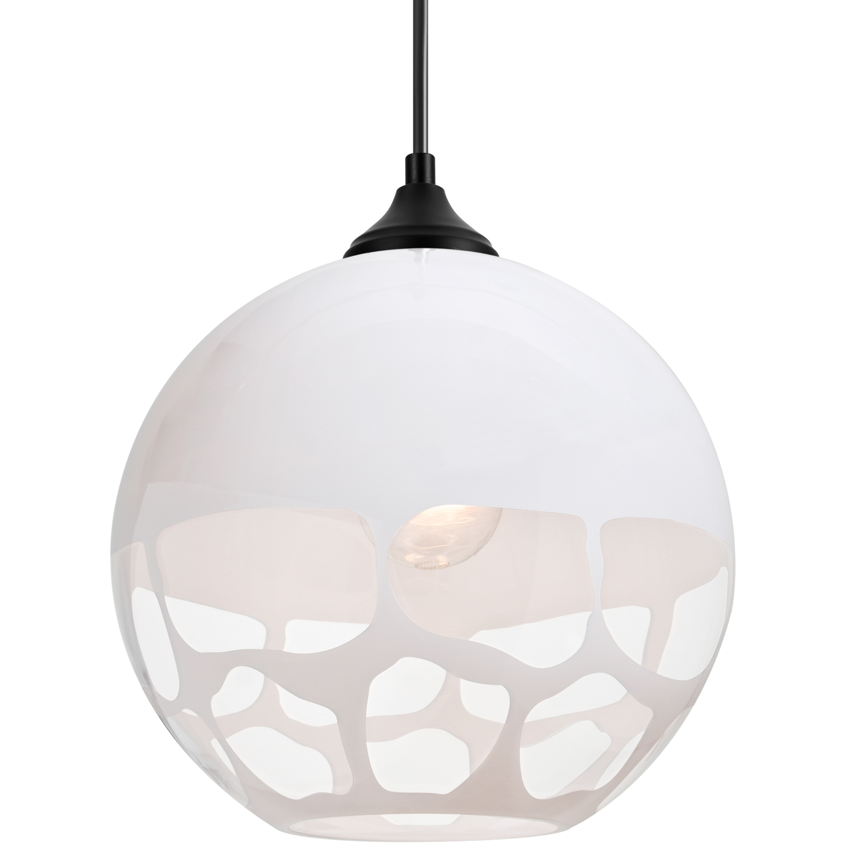 Rocky LED Black Outdoor Pendant