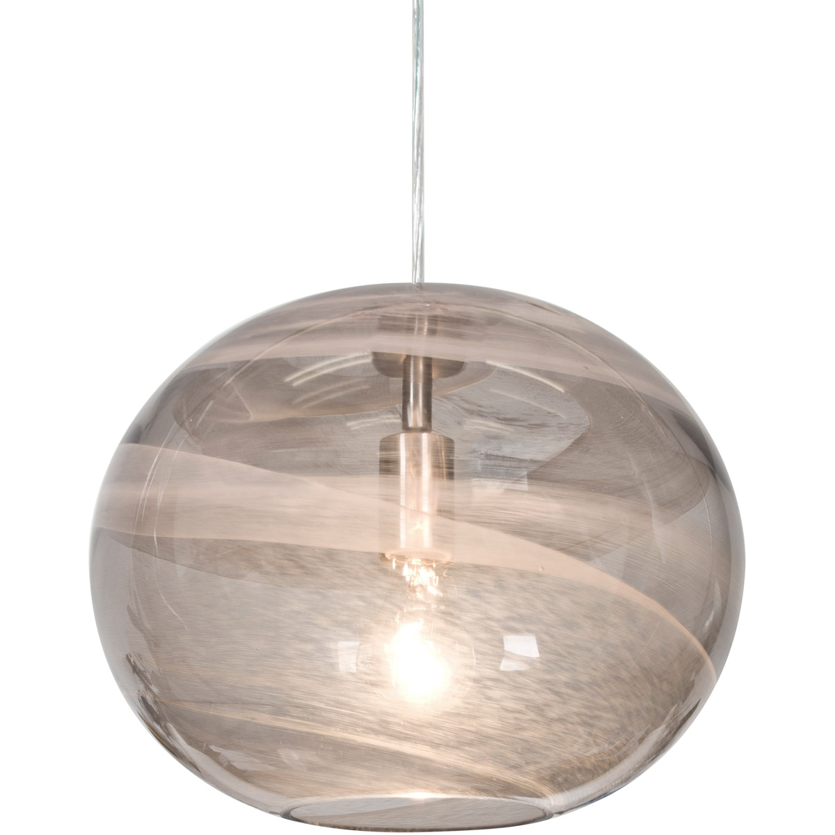 Geno 1 Light Satin Nickel Pendant Ceiling Light
