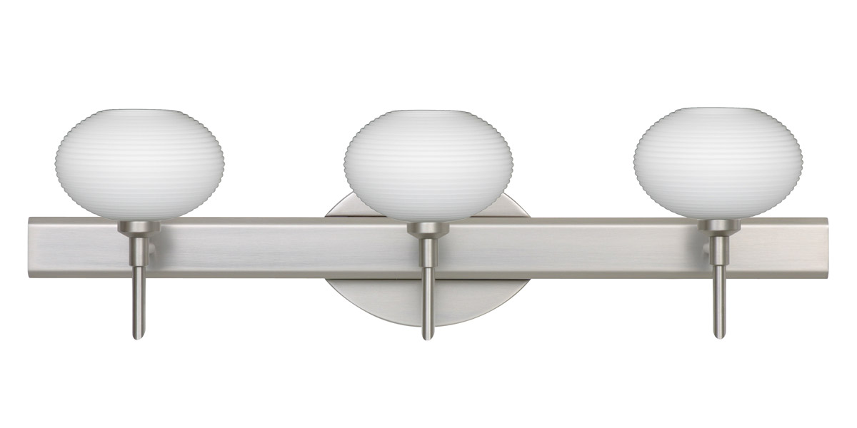 Lasso LED 23 inch Satin Nickel Vanity Lighting Wall Light in Opal Matte Glass